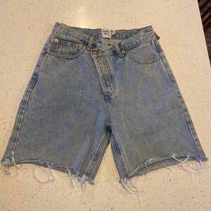Princess Polly Light Wash Denim Shorts